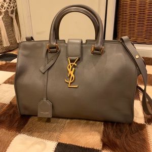 Yves Saint Laurent-YSL Elephant Gray Hand Bag